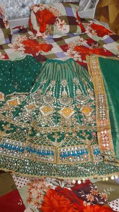 mehndi lehngaaa full heavy embroidery medium size