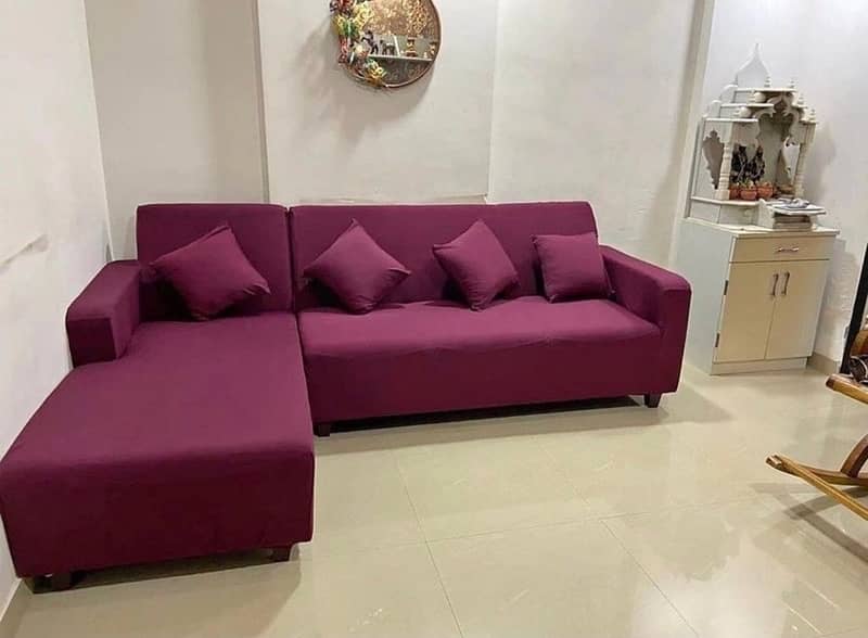 L shape sofa cover 0