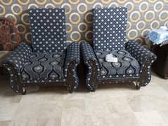 Blue color designed sofa set