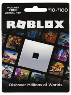 Robux gift card range from 100-1000