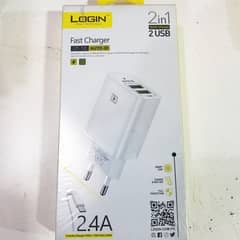 LOGIN CHARGER 2.4A 2 IN 1 CHARGER