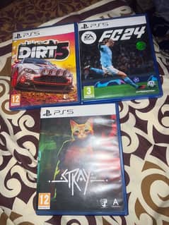 FC 24 , Dirt 5 , Stray PS5 GAMES