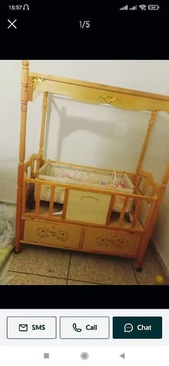 large sized used baby cot