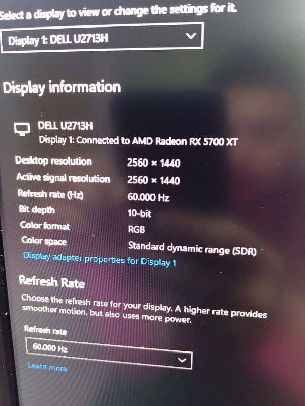 Dell Ultra sharp u2713hb 27inch 2K  IPS Premium colour Monitor 11