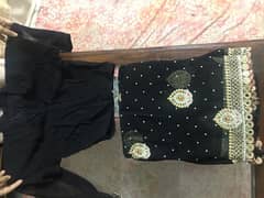 Stitched Black Saree with blouse (Eid, Shadi, Formal, Fancy, Maxi]