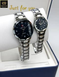 COUPLE WATCHES  GOOD LOOKING DAIL DAIMONDS CUT GLASS