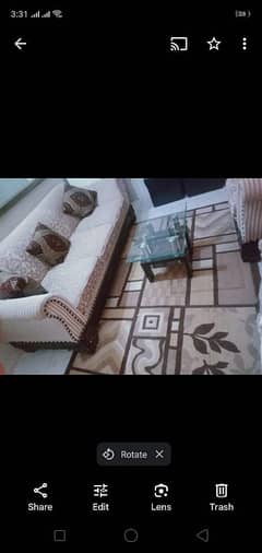 5 setar sofa set + senter qaleen