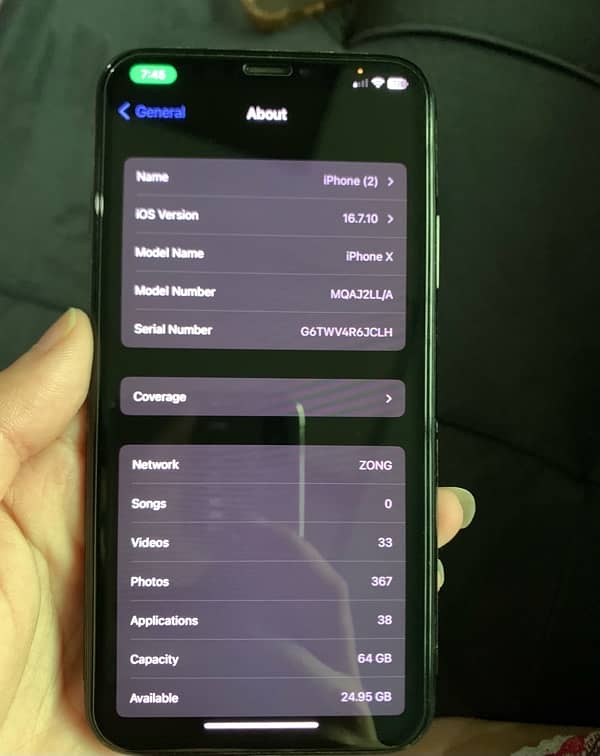 Iphone X 64GB 7