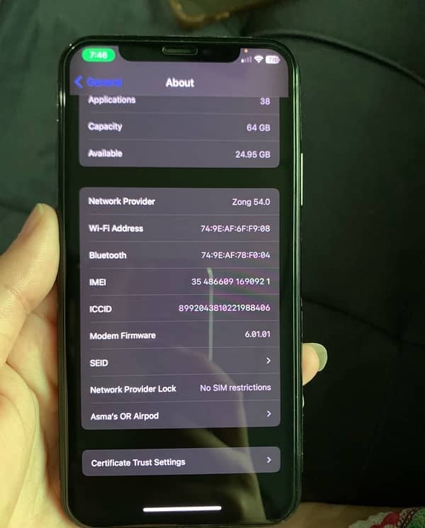 Iphone X 64GB 8