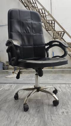 Revolving office chair long back