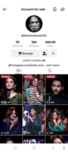 Tiktok Acc for Sale
