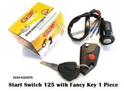 Bike 125 or 70cc Start Switch With folding key