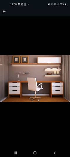 Study Table Design,CNC False Ceiling Available