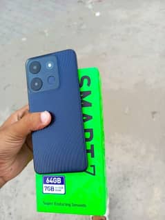 Infinix smart 7 7/64 03035737545 with box charge 20500