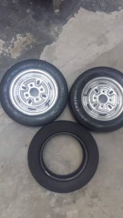 145/70/12 tyres with Rims mehran FX bolan Khyber Alto