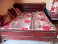 wooden Double Bed