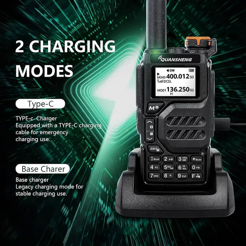 Quansheng K5 Walkie Talkies Dual + Air Band Encrypted & Digital Radio 5