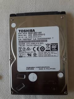 TOSHIBA (MQ01ABD100V) 1TB HARD DRIVE