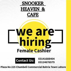 Female Cashier Required