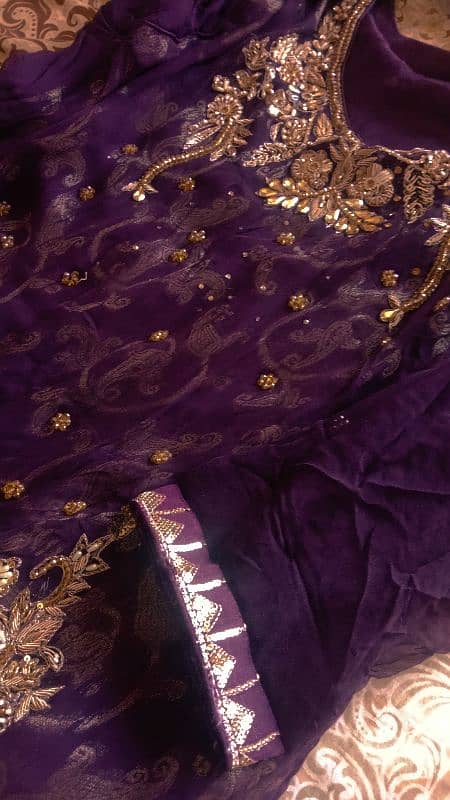 3 PC full heavy dark purple suit 3