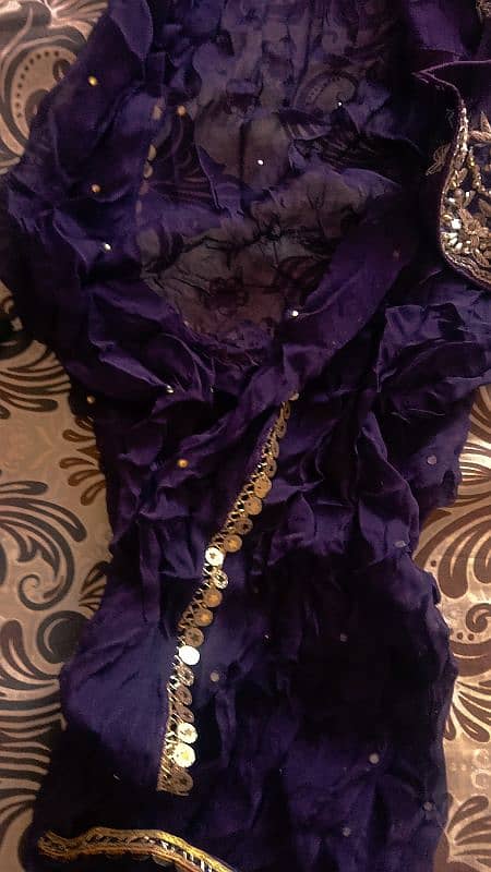 3 PC full heavy dark purple suit 6