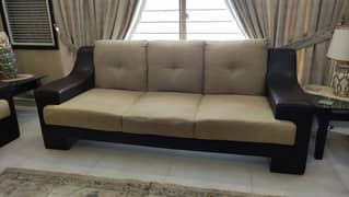 Sofa Set 3-2-1 and 2 seater printed sofa