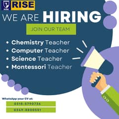 We are Hiring Teachers