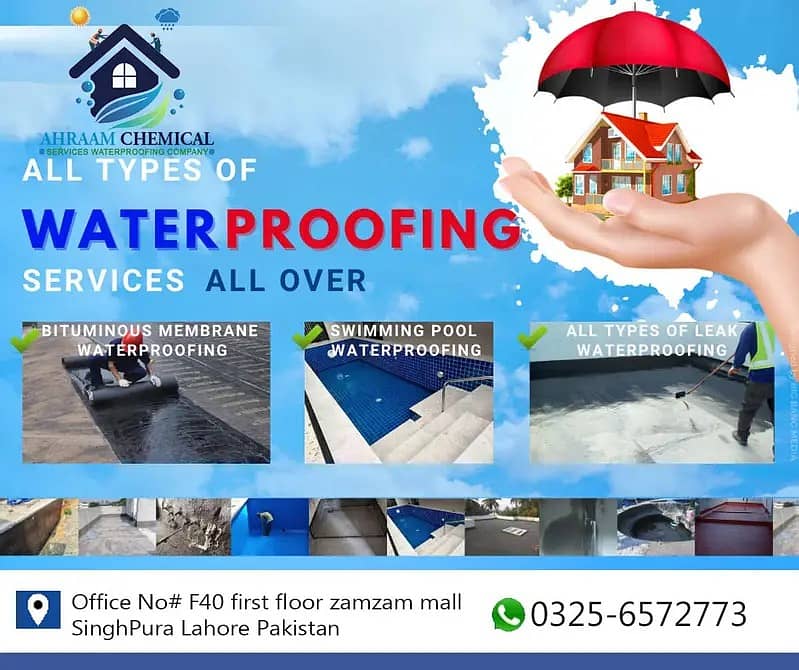Roof Waterproofing,Bathroom Leakage, Seepage, Roof Heat Proofing 0