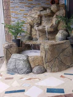 water Fall fountain Wall design and concrete art