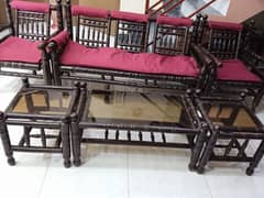 wooden sofa set