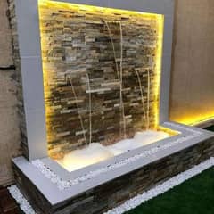 water Fall fountain Wall design and concrete art