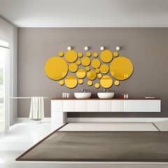 Eye catching golden acrylic mirror _ 1 piece stunning decor