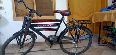 Red and black bicycle