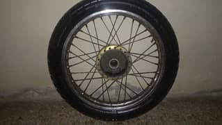 honda 125 rare hub (drum) rim tyre tube