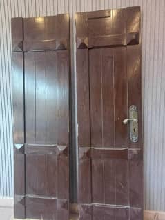 wooden home door (recently polished)