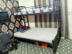 BUNK BED FULL SIZE WITH 2 NEW MATTRESSES