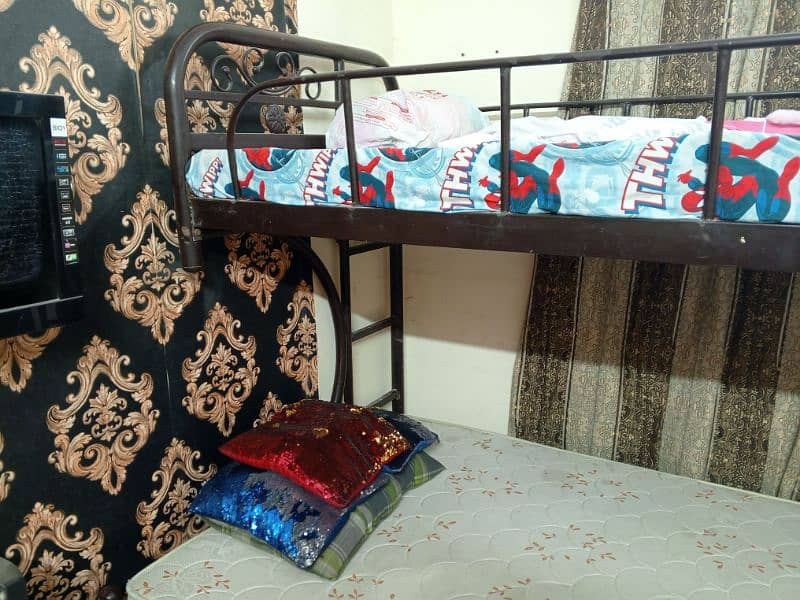 BUNK BED FULL SIZE WITH 2 NEW MATTRESSES 2