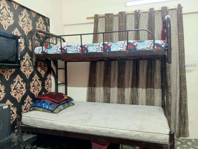 BUNK BED FULL SIZE WITH 2 NEW MATTRESSES 7