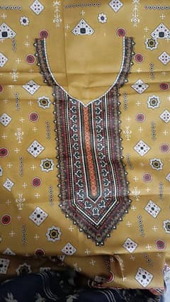 safa Noor premium lawn mustard colour