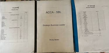 ACCA SBL - FULL COMPREHENSIVE NOTES + QUESTIONS/ANSWER BOOKLET