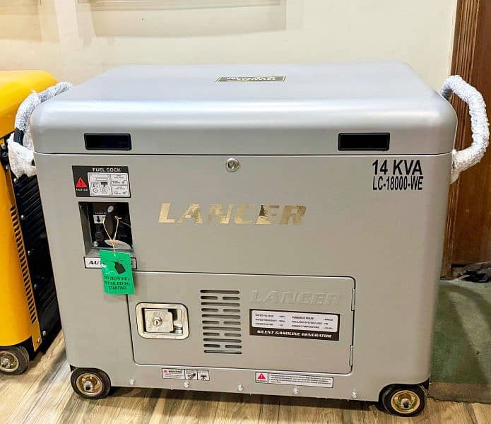 Generator 10 12 14Kva Lancer Gas Patrol Sound less New use 2 Ac 0