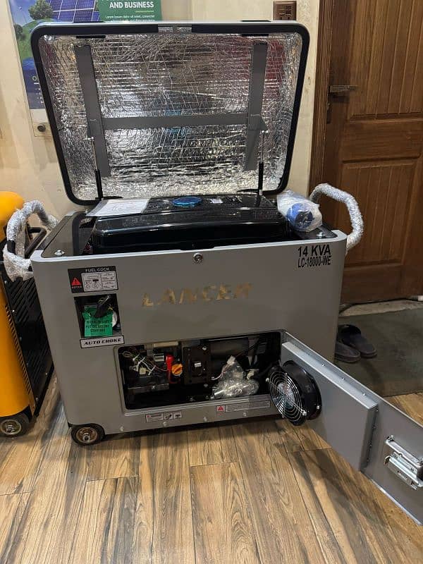 Generator 10 12 14Kva Lancer Gas Patrol Sound less New use 2 Ac 3