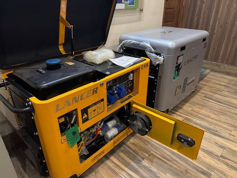 Generator 10 12 14Kva Lancer Gas Patrol Sound less New use 2 Ac 4