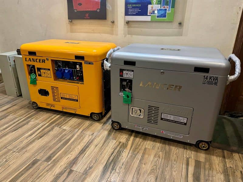 Generator 10 12 14Kva Lancer Gas Patrol Sound less New use 2 Ac 5