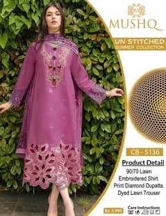 **  *Mushq Lawn 5136KT* Eid Collection