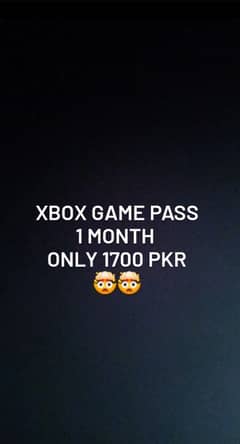 XBOX 1 MONTH GAME PASS