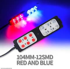 Red and Blue flashing light and signal lamp