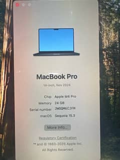 MACBOOK M4 PRO 14inch 24/512 open box