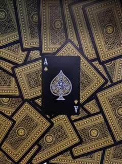 premium black plastic playing cards poker