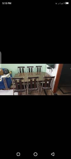 dinning table with six chairs